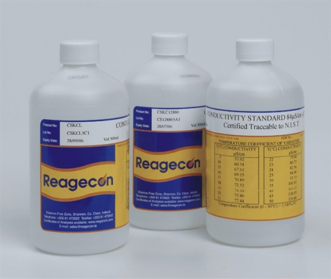 Reagecon Vezetőképesség standard 400 mikroSiemens/cm, 500 ml
