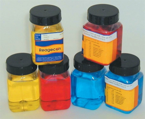 Reagecon pH puffer 4.00 (piros színű), 90 ml
