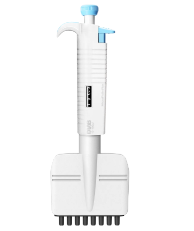 DLab MicroPette Plus 8 csatornás, állítható térfogatú mechanikus pipetták (mágneses szívó modell)
