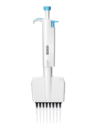 DLab MicroPette Plus 8 csatornás, állítható térfogatú mechanikus pipetták
