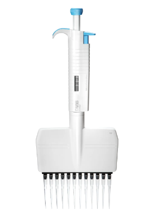 DLab MicroPette Plus 12 csatornás, állítható térfogatú mechanikus pipetták